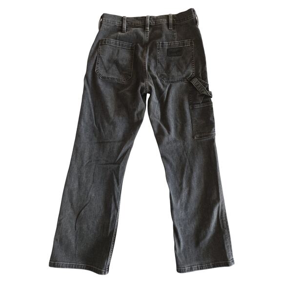 Wrangler | Grey-High Rise-Crop- Straight-Carpenter Jeans| Size 30 inches (27x27) - Picture 10 of 10